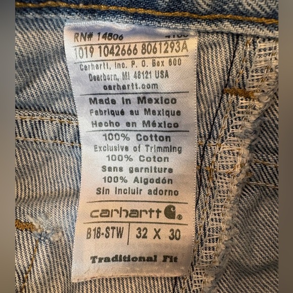 Cathartt Men’s Traditional Fit Denim Jeans 32x30 - Picture 11 of 15